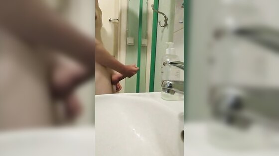 Huge cock and hot cumshot