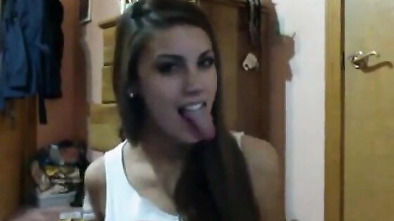 Hot Girl with Amazing Tongue Talent