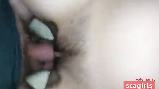 fucking her hairy pussy right before she shaved