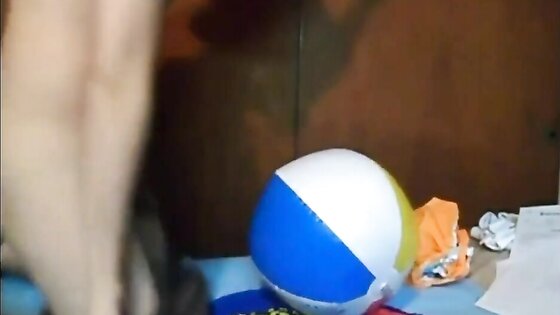 Inflatable toy play beach ball humping orgasm