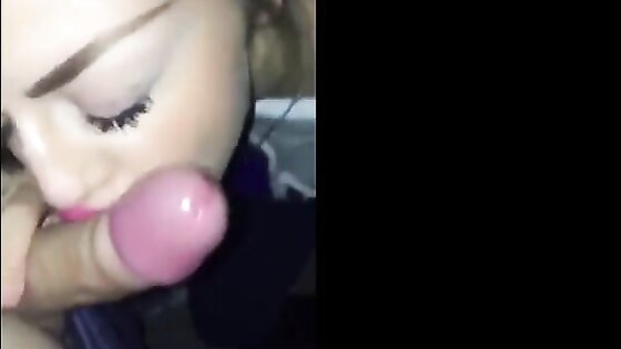 Cute Party Girl Sucking off Huge Dick