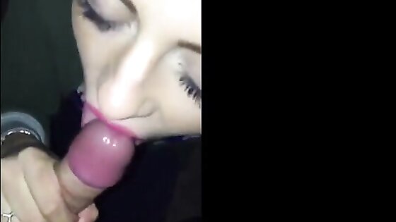 Cute Party Girl Sucking off Huge Dick