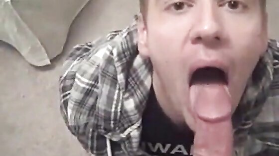 Big-Cock Blowjob - Cum Shot on Tongue