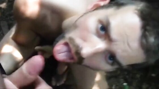 Outdoor Bukkake Fun with Horny Cum-Loving Stud