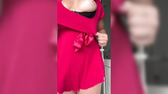 Excited Bouncing Tits Ready for Valentine's Day