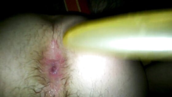 dirty deep anal with long toy close up
