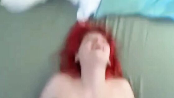 Red haired girl screaming