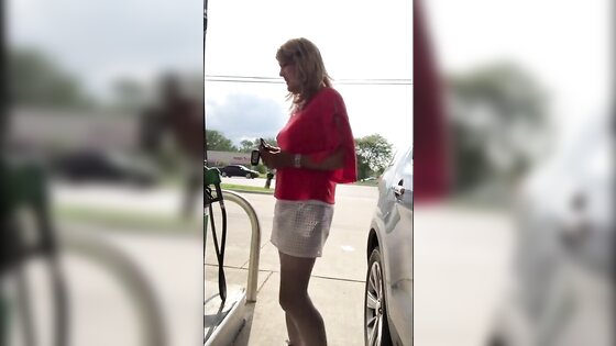 CD Gurl at the Gas Station