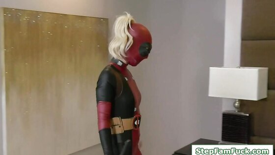 Stepbro licking and fucking his teen stepsis in cosplay